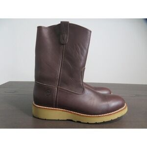 Double-H Boots Mens Size 11 Brown Ranchwell EH Leather Work Boots Oil Resistant